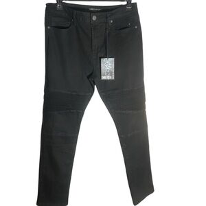 Smoke & Ash Mens Black Jeans